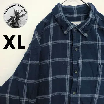 US 구제 플란넬 셔츠 ST.JOHN SBAY 네이비 XL