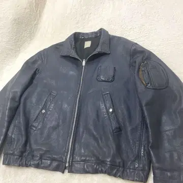 프렌치 밀리터리 가죽 파이롯트 자켓 XL 사이즈