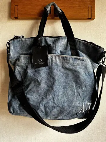 미사용품 AX 데님 숄더백 ARMANI EXCHANGE