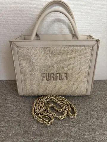 [ FURFUR ] 트위드 로고 토트백 USAGI ONLINE 한정 컬러