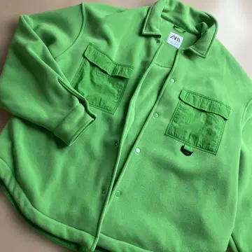 ZARA 그린 플리스 자켓