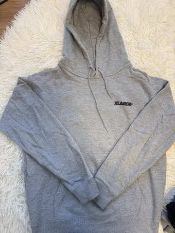 XLARGE 그레이 후드 부착 후드티 S