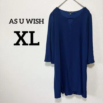 AS U WISH [ XL ] 네이비 원피스 깔끔 엘레강스 드레스