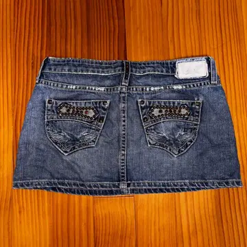 Robins jean 데님 미니 스커트 로우라이즈 Y2K 갸루