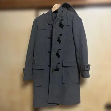 그레이 더플 코트 울 혼방