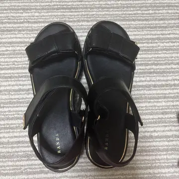 란다 2WAY 리본 스포츠 샌들 블랙
