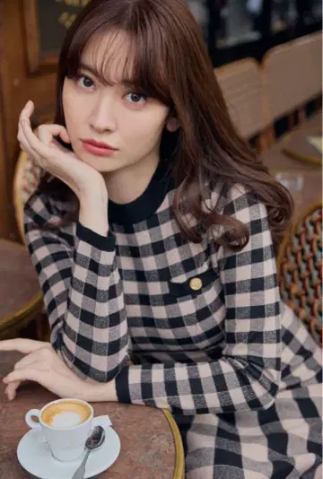 Herlipto plaid jacquard knit dress