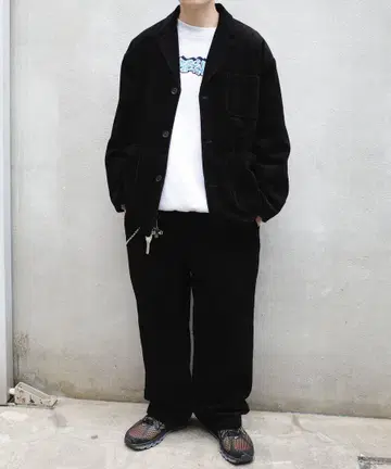 셋업 블랙 코듀로이