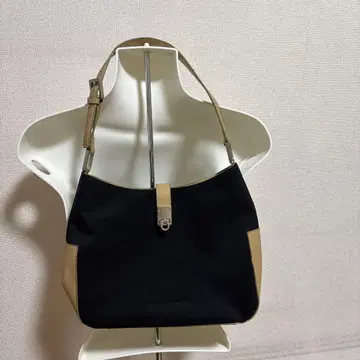 로베르타 디 카메리노 블랙과 베이지 숄더백