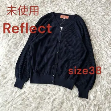 미사용 리플렉트 네이비 가디건 부드럽고 기분 좋은 촉감 M