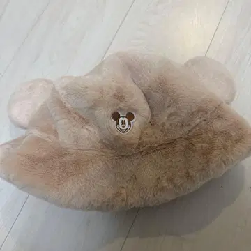 도쿄 디즈니 리조트 미키 버킷햇 복슬복슬 귀 달린 베이지