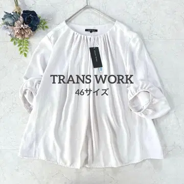 택 포함 새상품 TRANS WORK 변압기 워크 블라우스 빅 사이즈 46