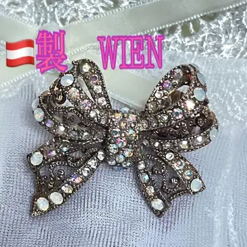 WIEN 리본 브로치 앤티크 오로라 크리스탈 오스트리아 제