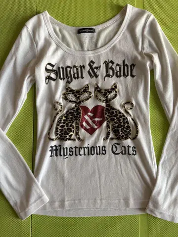 Sugar & Babe 미스터리어스 캣츠 롱T 헤이세이 갸루