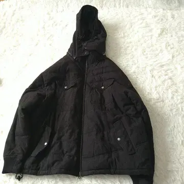 DJ HONDA 후드 부착 두꺼운 다운 자켓 5L 울 블랙