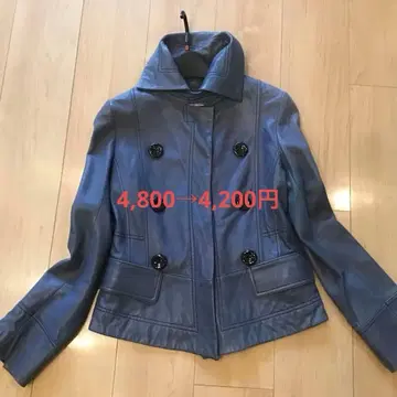 블루 그레이 더블 브레스트 가죽 자켓 라레그로 가격 인하했습니다.!