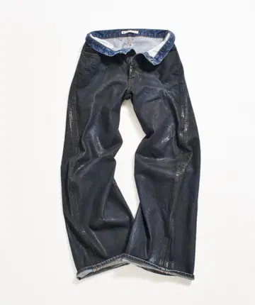 NVRFGT COATING 3D TWISTED WIDE LEG JEANS
