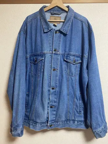남성용 구제 의류 데님 자켓 블루 XXL