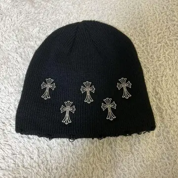 크롬풍 니트 비니