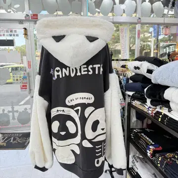 (54) ANDIESTA 팬더와 고양이 집업 후드티
