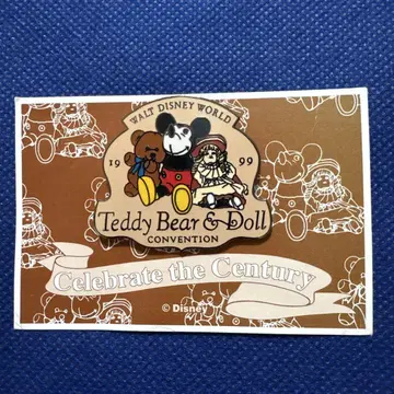 디즈니 1999년 WDW 테디베어 & 인형 컨벤션 핀 배지