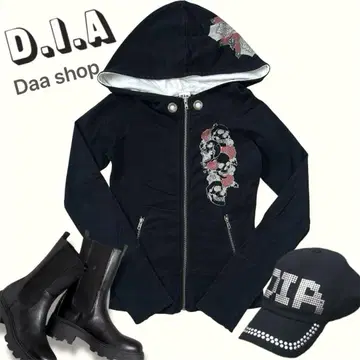 [레어] d.i.a. 후드 부착 후드티 스컬