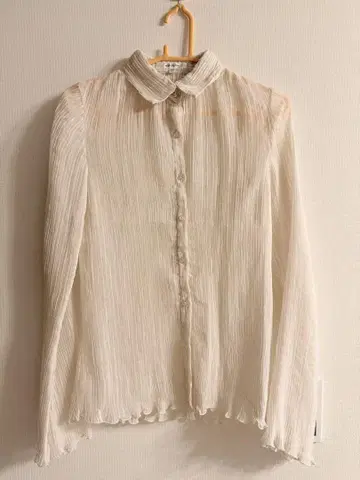 MOUSSY 시어 플리츠 셔츠