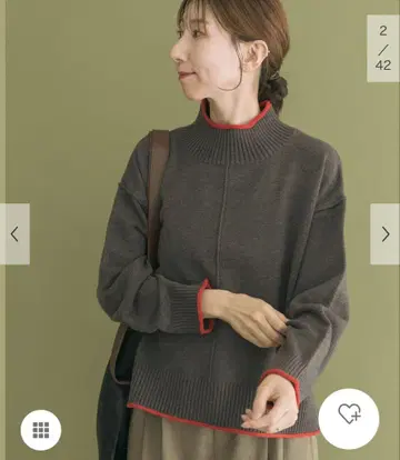 하이넥 그레이 스웨터 긴팔