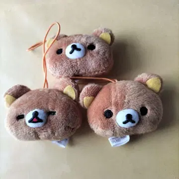 리락쿠마 봉제 인형 스트랩 3개 세트