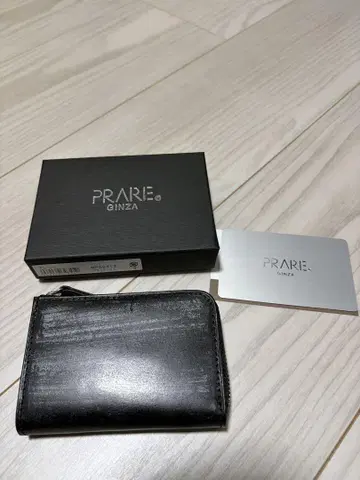 PRARE(프렐) 블랙 가죽 카드 케이스