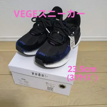VEGE 스니커즈 23.5cm 블랙/블루