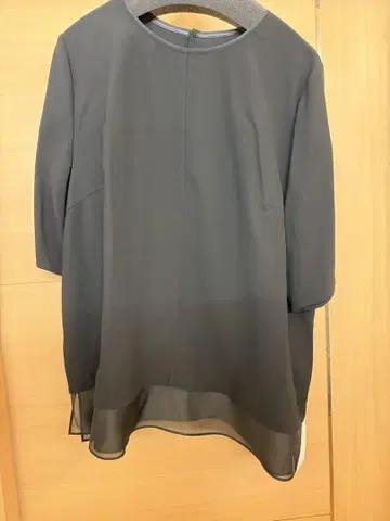 스트레치 조젯 시어 콤비 티셔츠