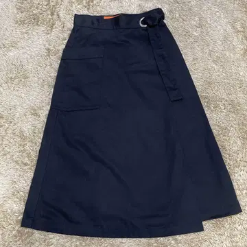 JEANASiS 블랙 A라인 롱 스커트