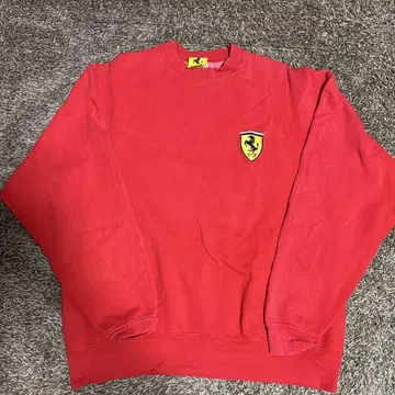 페라리 레드 맨투맨 XL 구제 의류