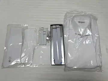 화이트 턱시도 셔츠 액세서리 세트