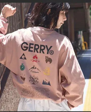 GERRY/제리 별주 백 서클 로고 프린트