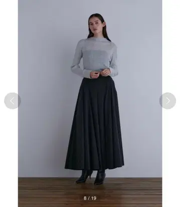 lephil 루필 블랙 플레어 롱 팬츠