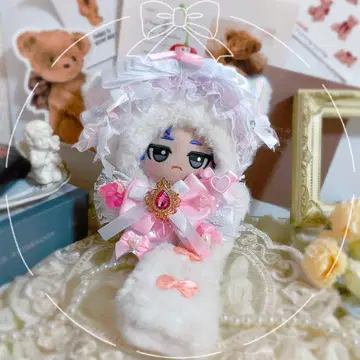 SD 인형 12cm 13cm 인형옷 의류 핑크 화이트 고양이