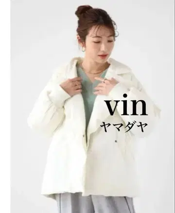 vin  야마다야 [ 새상품급 ] 빅 컬러 다운 자켓 화이트