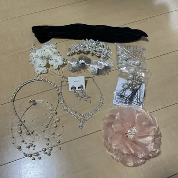 웨딩 헤어 액세서리 목걸이 귀걸이