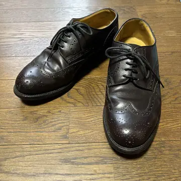REGAL 플레인토 가죽 신발 외날 24.5cm 적흑색