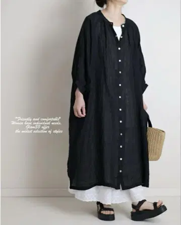 08Mab 08맵 린넨 100% 샴브레이 셔츠 원피스