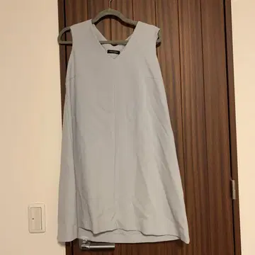 YOKO CHAN 라이트 그레이 슬리브리스 원피스