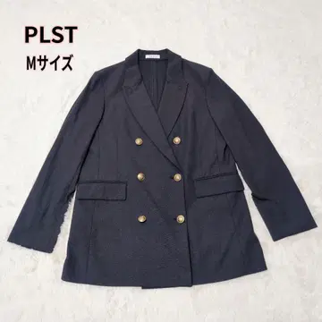 PLST 플라스테 더블 브레스트 자켓 네이비 골드 버튼