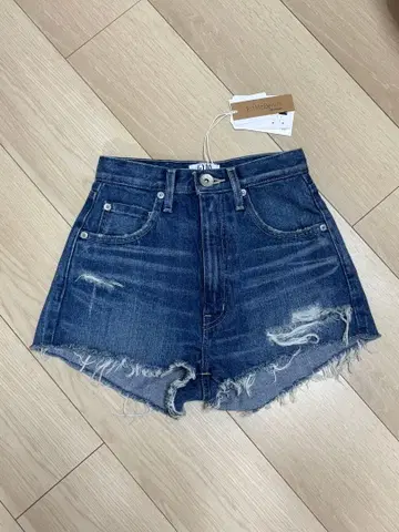 GYDA 데미지 가공 블루 데님 숏팬츠 XS