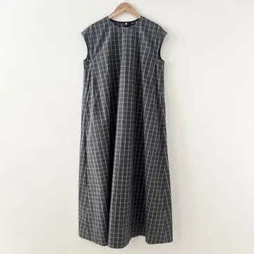 2024SS 드로어 SUMMER1 체크 프렌치 슬리브 원피스
