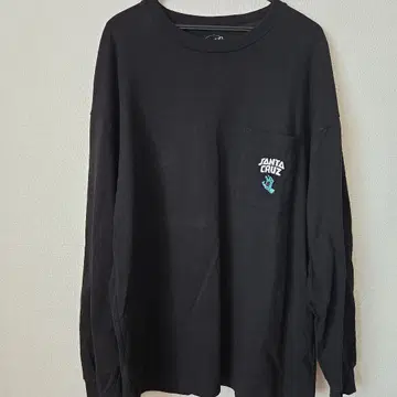 SANTA CRUZ 블랙 긴팔 티셔츠