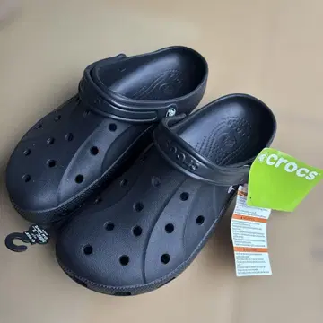 새상품, 미사용 Crocs 블랙 클로그 샌들 US10/11 28cm