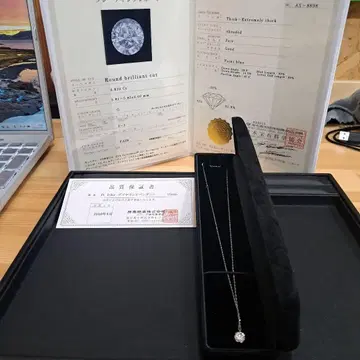 플라티나 다이아몬드 목걸이 G 컬러 0.810ct