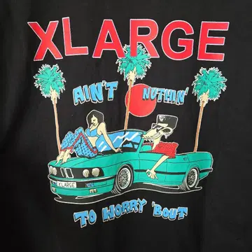 XLARGE 블랙 롱 슬리브 T셔츠